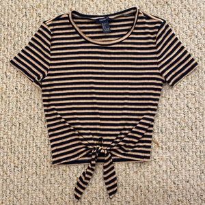Forever 21, Size S, striped crop top
